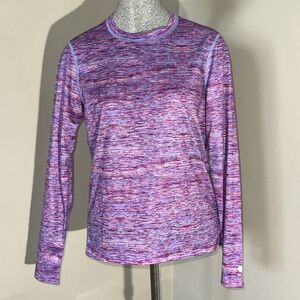 Champion sz XL Girls Long Sleeve Purple Pink Blue Thin Top